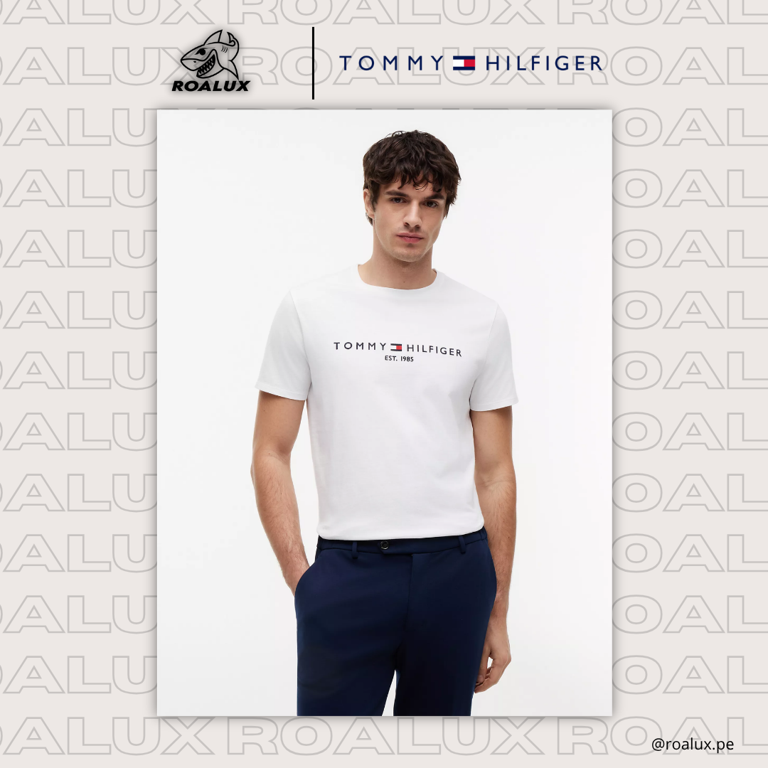 Embroidered Tommy Logo T-Shirt para Hombre