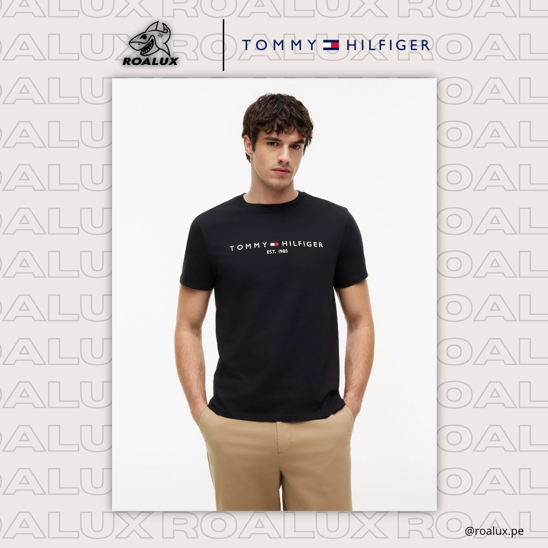 Embroidered Tommy Logo T-Shirt para Hombre