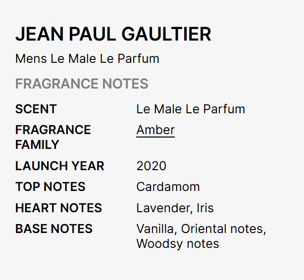 Jean Paul Gaultier Men's Le Male Le Parfum EDP